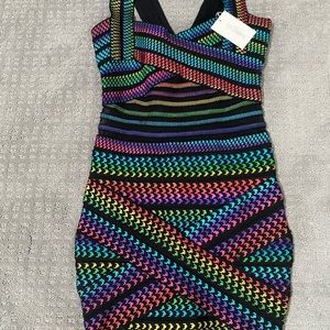 KatieJ NYC Tween rainbow bandage dress.  Size XL
